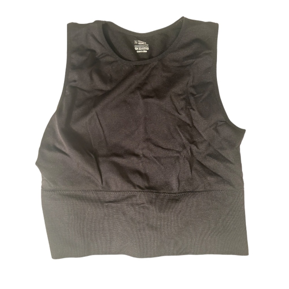 Open back sports bra tank top size large